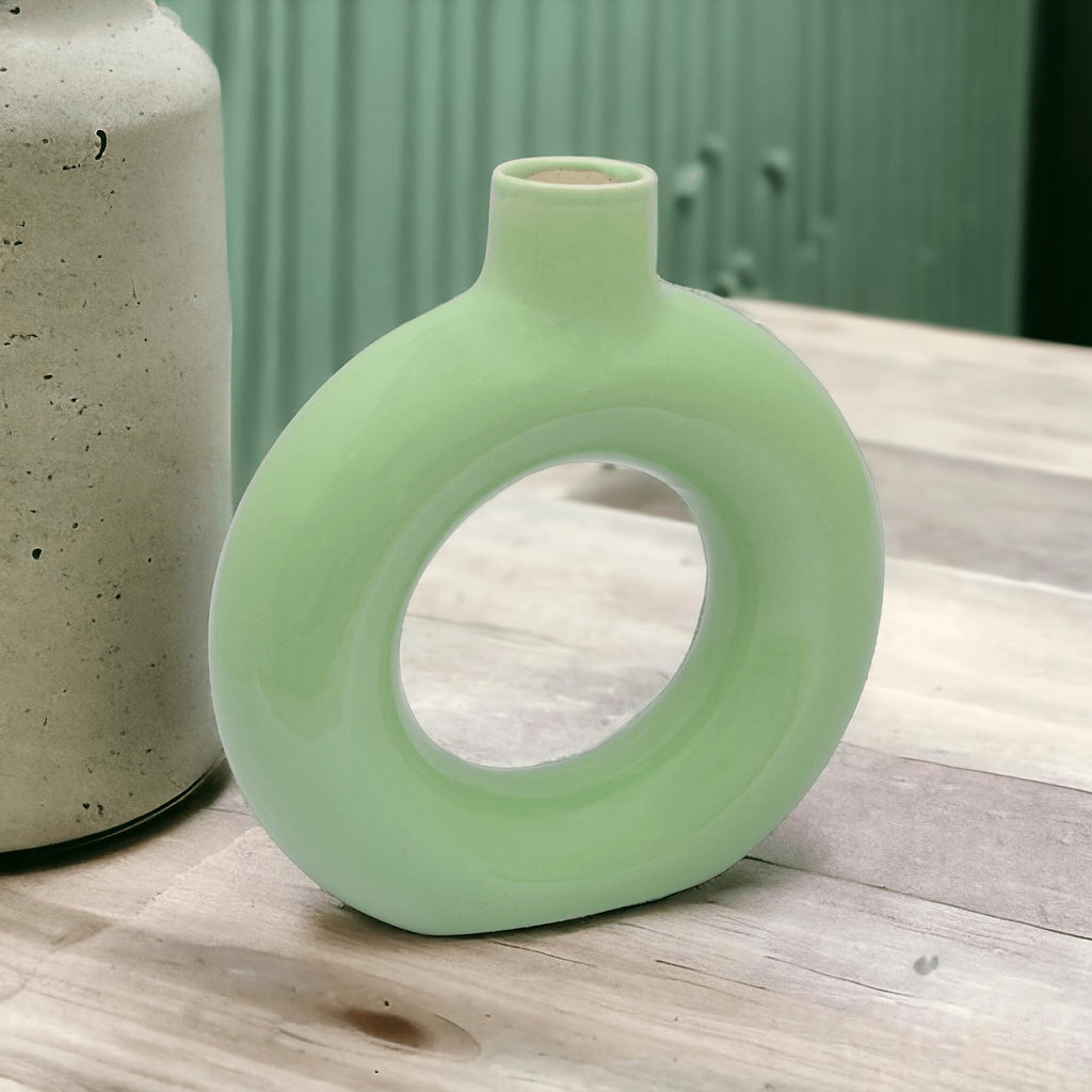 Ceramic Donut Vase (4.5 inches)
