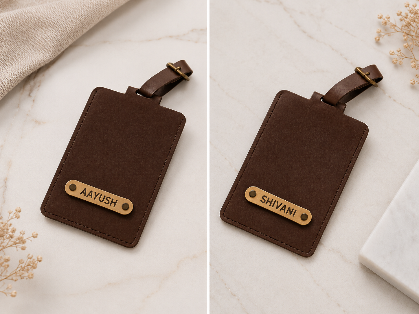 Leather Luggage Tag (Vegan)