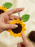 Sunflower Crochet Key Chain